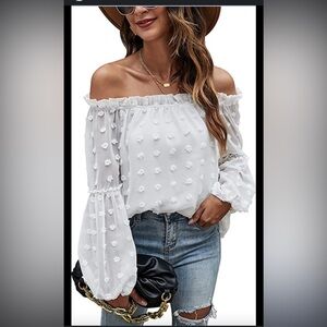 Blooming Jelly large off the shoulder white